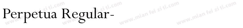 Perpetua Regular字体转换